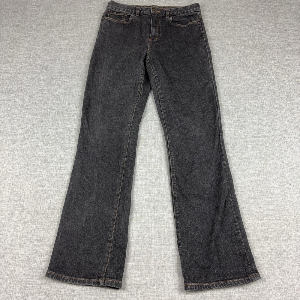 Lauren Jeans Co Jeans Womens 4 Gray Charcoal Wash Mid Rise Bootcut Denim Stretch